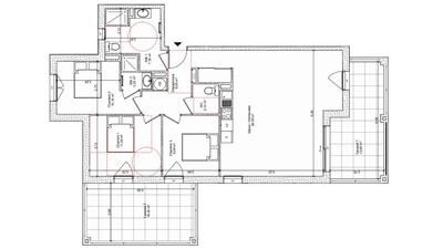 Appartement - 89 m² - 4 pièces