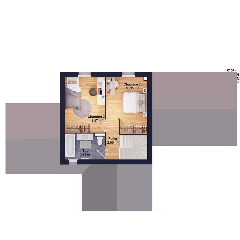 Maison - 96 m² - 5 pièces