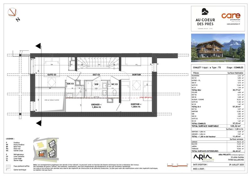 Appartement - 125 m² - 5 pièces