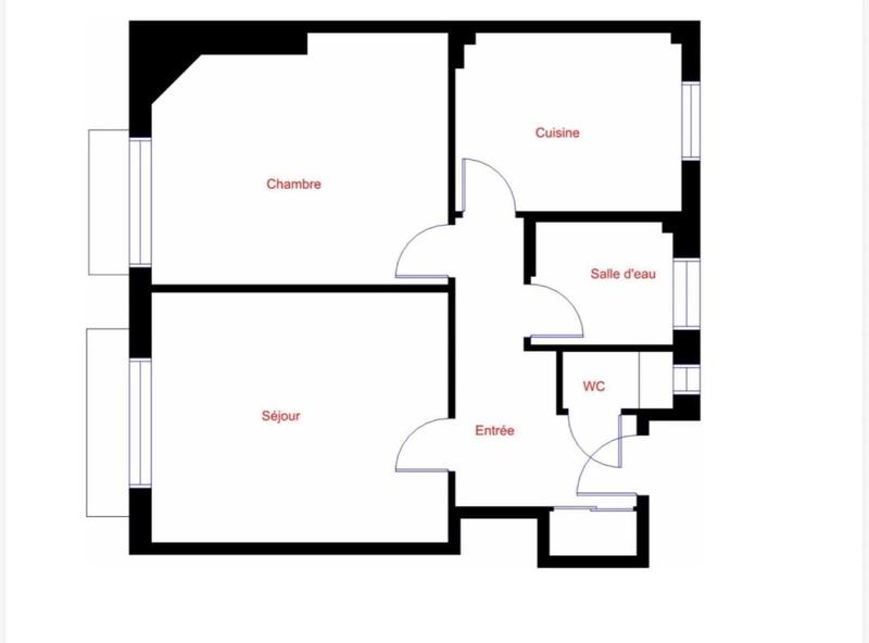 Appartement - 47 m² - 2 pièces