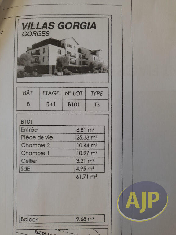 Appartement - 62 m² - 3 pièces