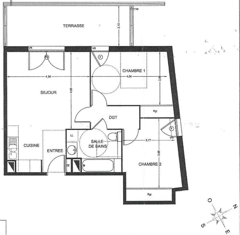 Appartement - 58 m² - 3 pièces