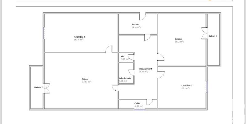 Appartement - 75 m² - 4 pièces
