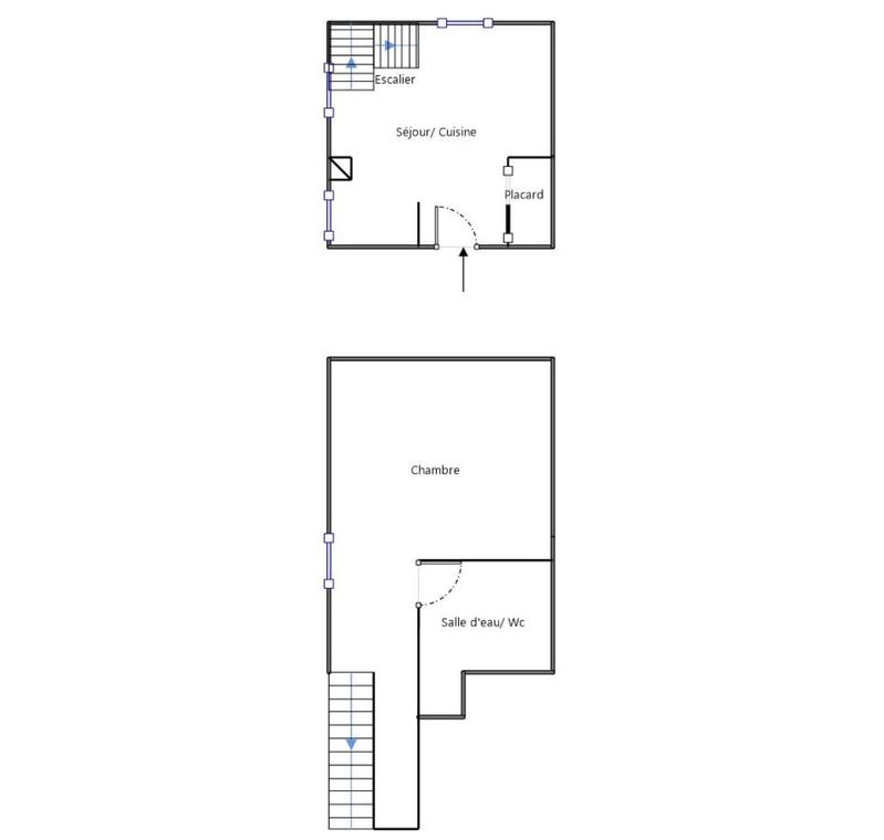 Duplex - 42 m² - 2 pièces