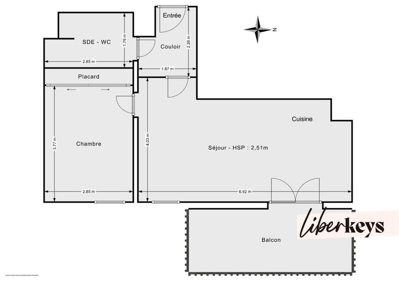 Appartement - 43 m² - 2 pièces
