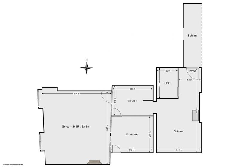 Appartement - 53 m² - 2 pièces