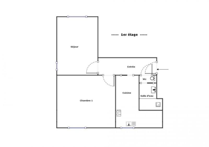 Appartement - 45 m² - 2 pièces