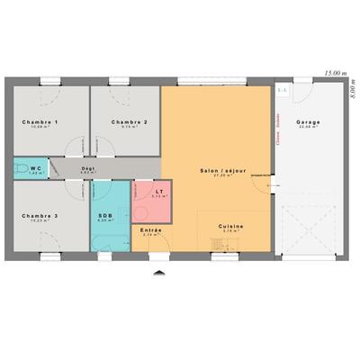 Maison - 79 m² - 5 pièces