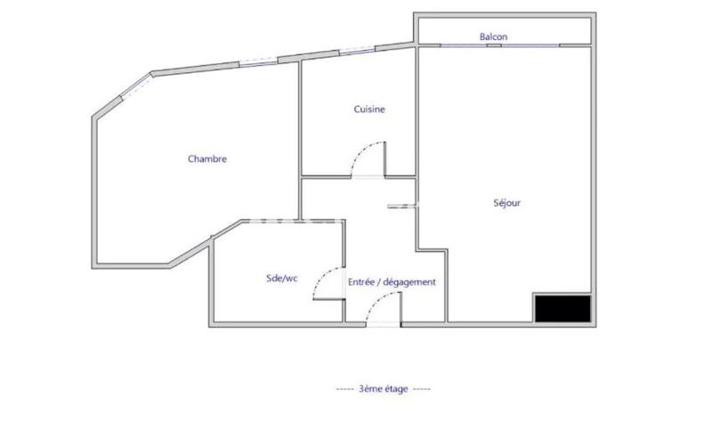 Appartement - 46 m² - 2 pièces