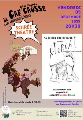 Soirée théâtre : Gloria ! au Caf'Causse Assier