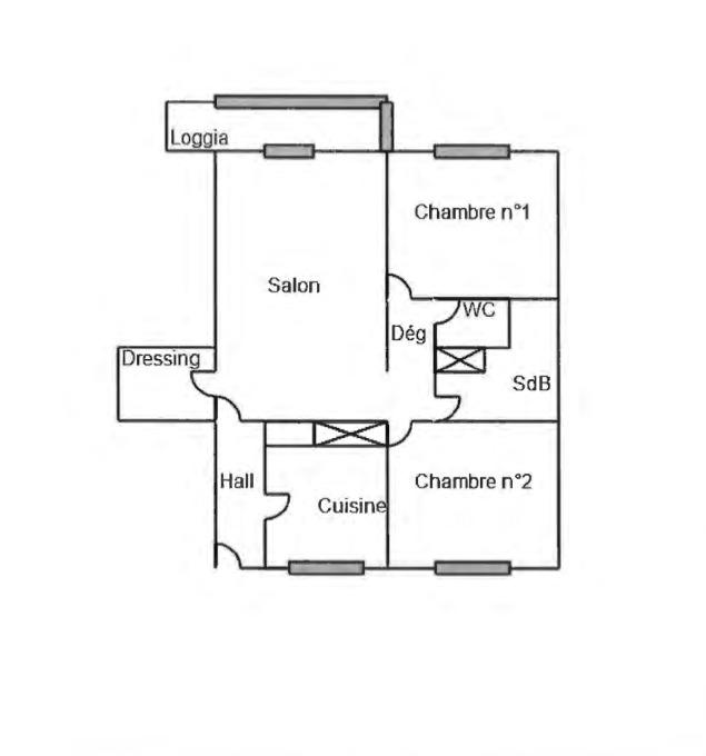 Appartement - 56 m² - 3 pièces