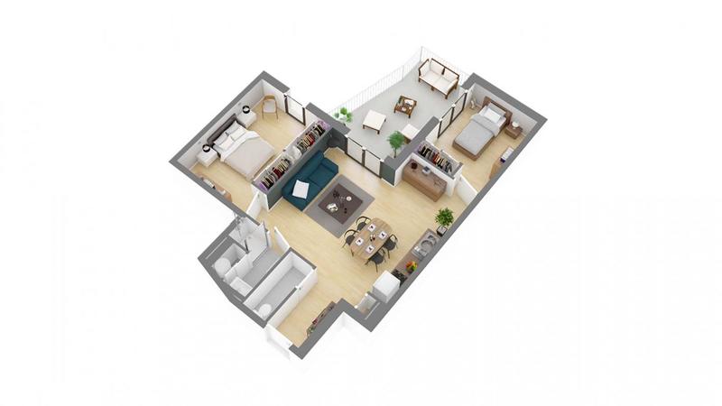 Appartement - 59 m² - 3 pièces