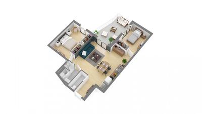 Appartement - 59 m² - 3 pièces