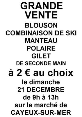Vente de blousons à 2 euro