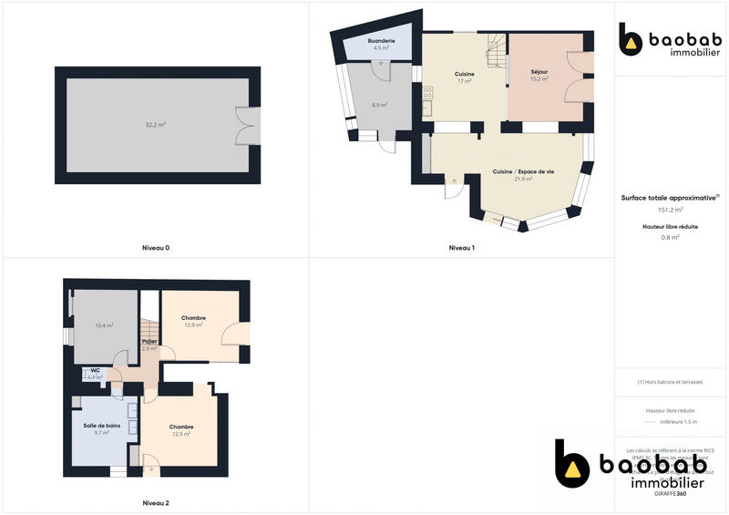 Maison - 100 m² - 4 pièces