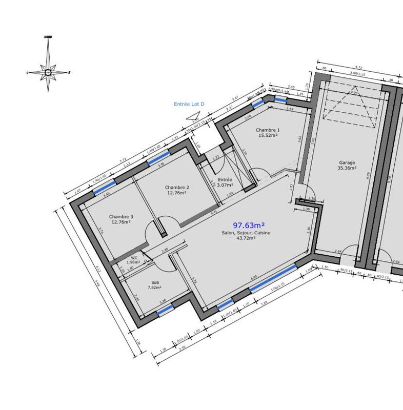 Maison - 97 m² - 5 pièces