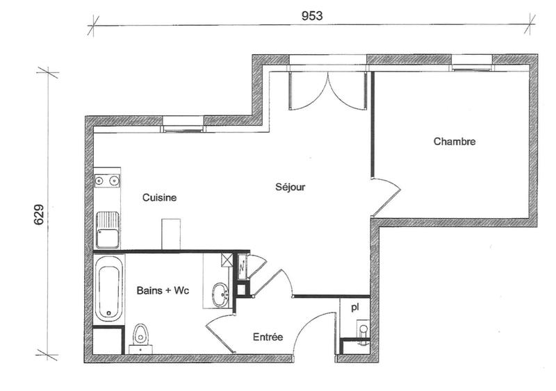 Appartement - 42 m² - 2 pièces