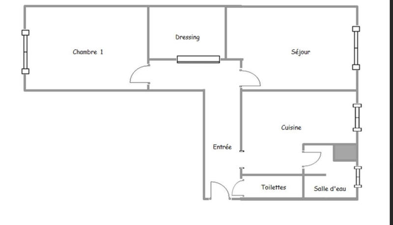 Appartement - 52 m² - 2 pièces