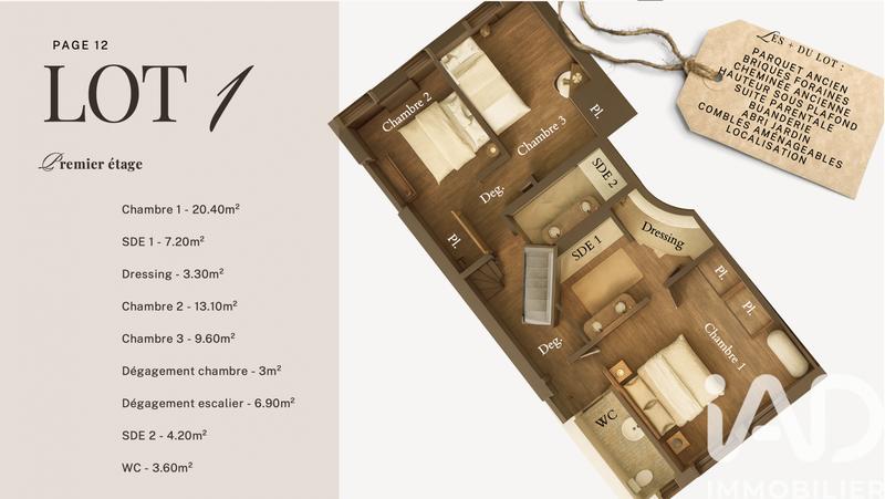 Duplex - 138 m² - 4 pièces