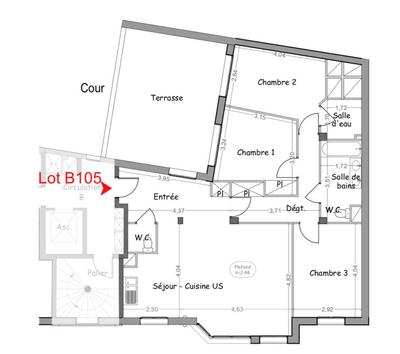 Appartement - 100 m² - 4 pièces