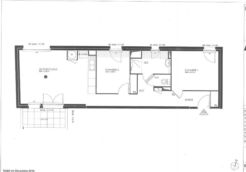 Appartement - 65 m² - 3 pièces