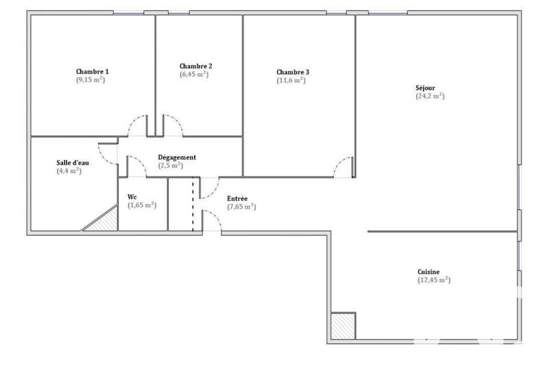 Appartement - 80 m² - 4 pièces