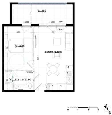 Appartement - 41 m² - 2 pièces