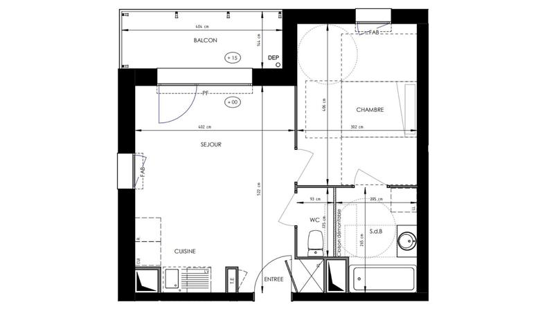 Appartement - 40 m² - 2 pièces