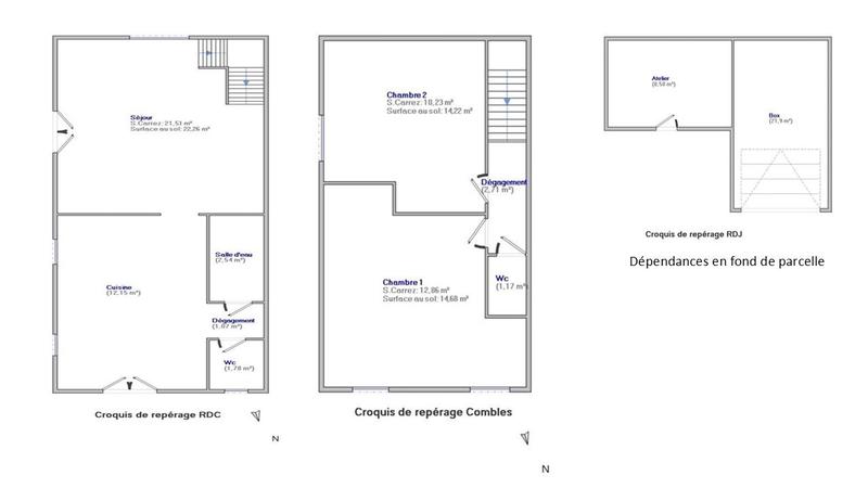 Maison - 72 m² - 3 pièces