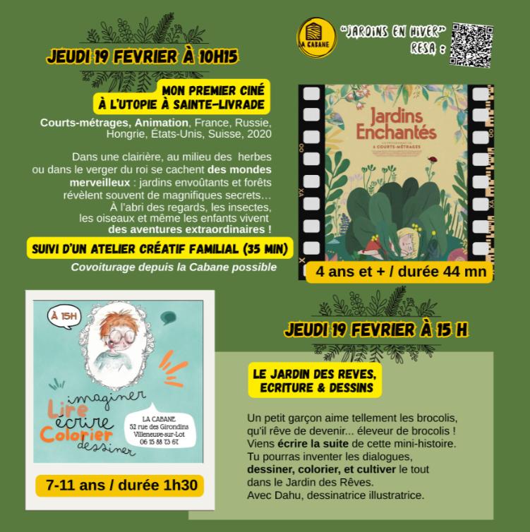 Le jardin des rêves, écritures et dessins