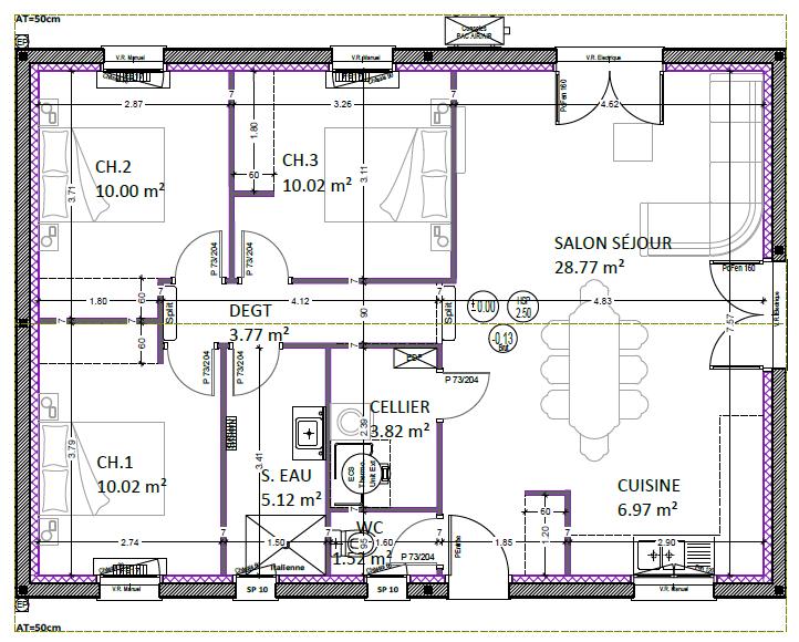 Maison - 80 m² - 4 pièces