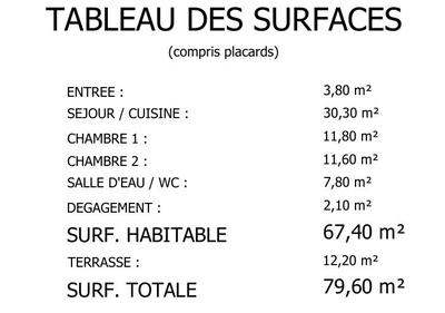 Appartement - 67 m² - 3 pièces