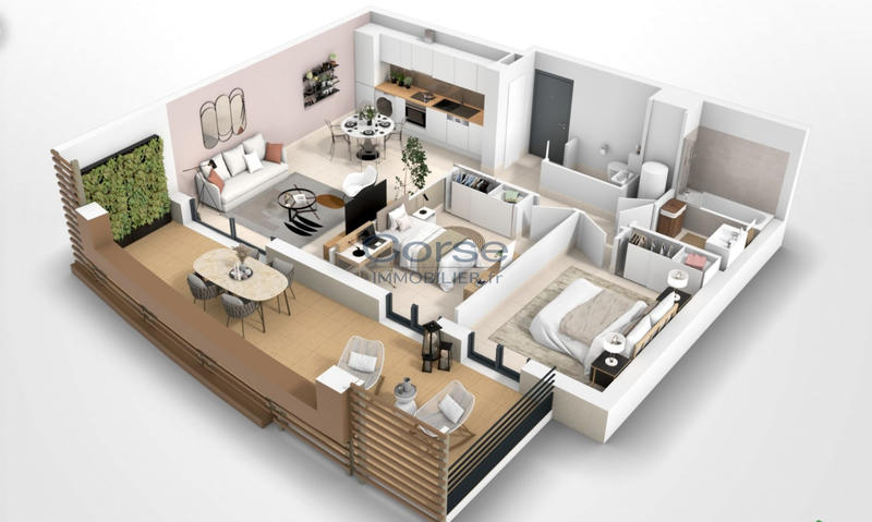 Appartement - 61 m² - 3 pièces