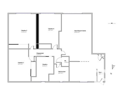 Appartement - 86 m² - 5 pièces