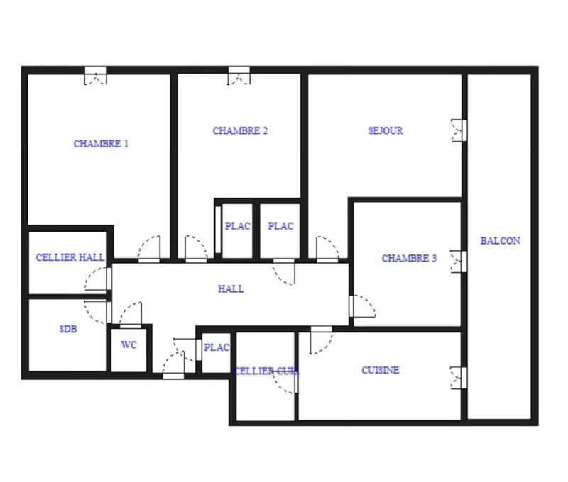 Appartement - 89 m² - 4 pièces