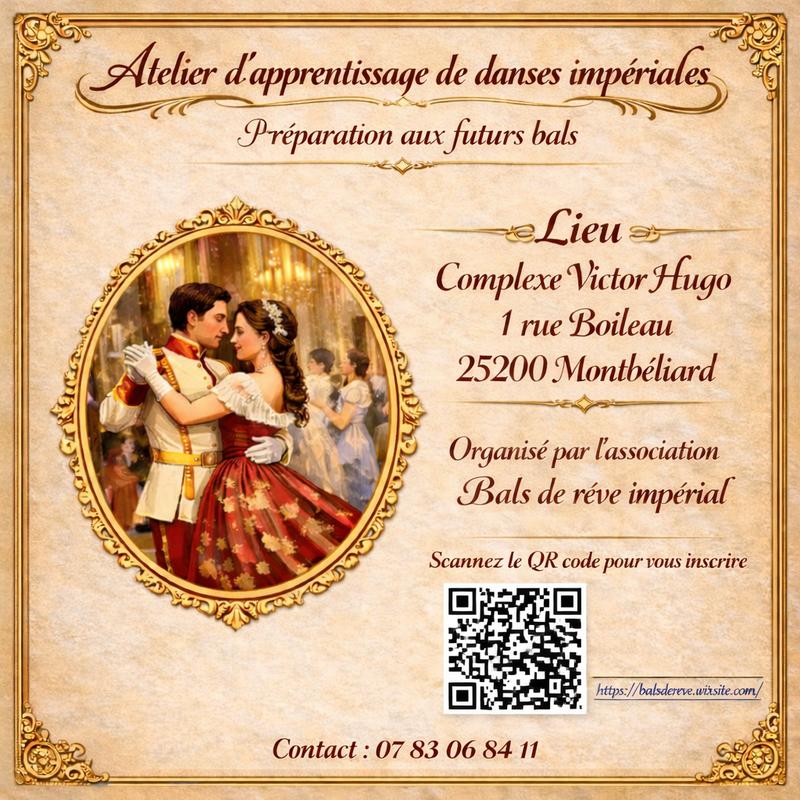 Atelier d'apprentissage des danses pour préparation au prochain bal style viennois