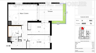 Appartement - 63 m² - 3 pièces