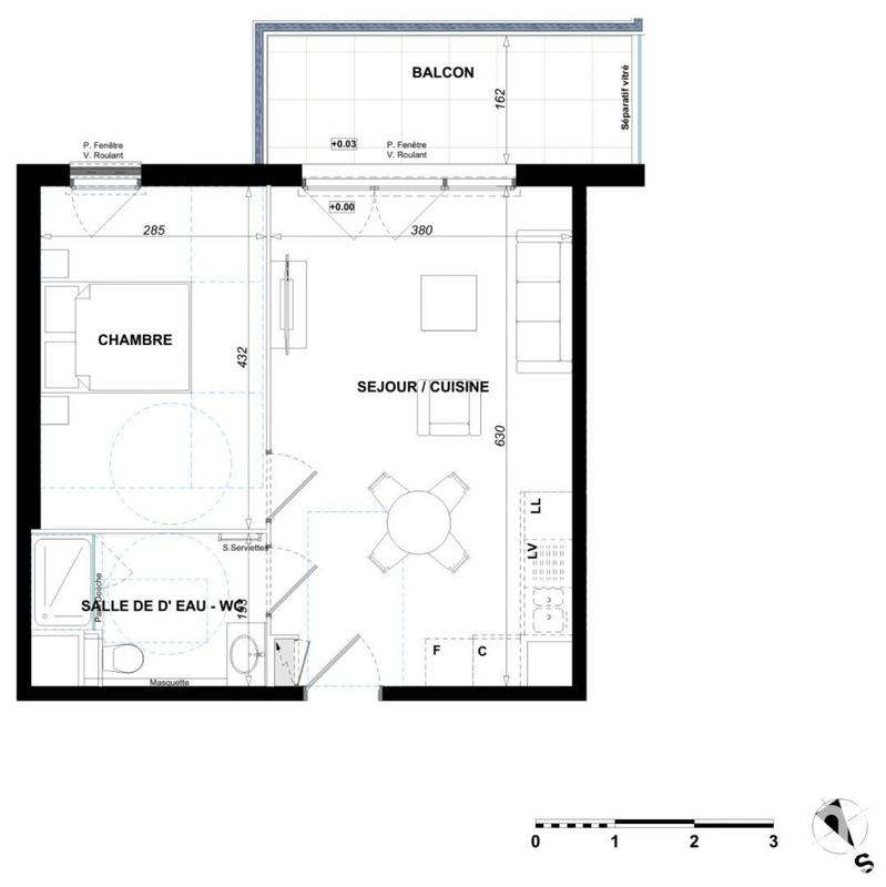 Appartement - 41 m² - 2 pièces