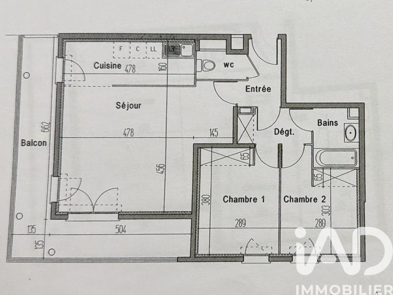 Appartement - 66 m² - 3 pièces