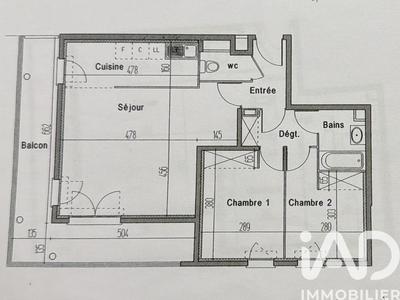 Appartement - 66 m² - 3 pièces