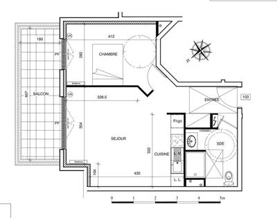 Appartement - 46 m² - 2 pièces