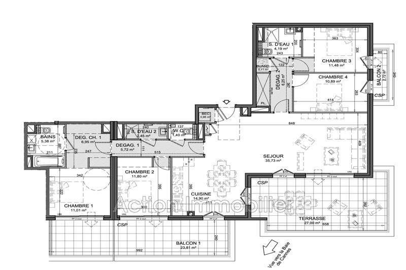 Appartement - 157 m² - 5 pièces