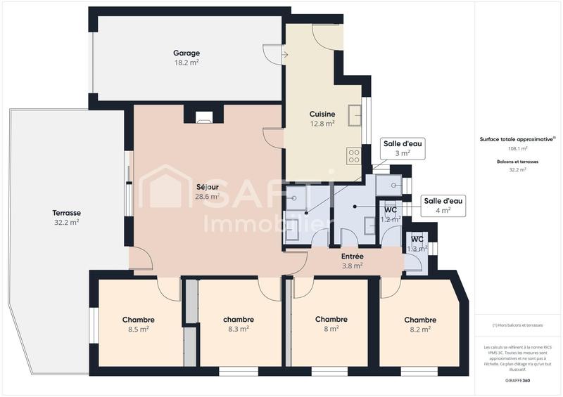 Maison - 92 m² - 5 pièces