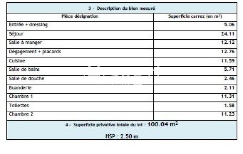Appartement - 100 m² - 4 pièces