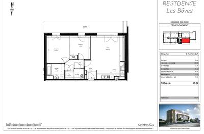 Appartement - 67 m² - 3 pièces