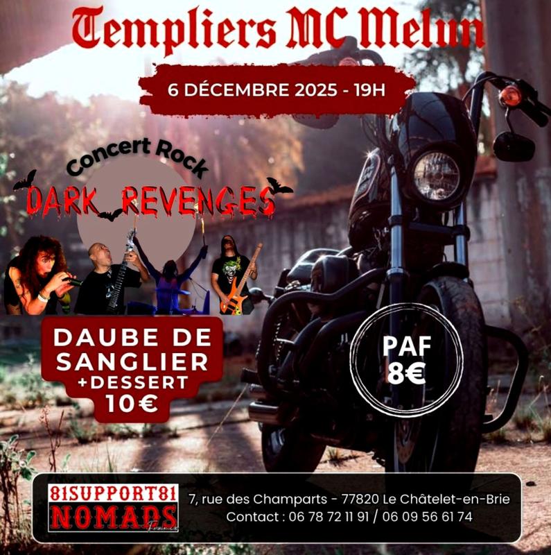 Dark Revenges Live Chez les Templiers Mc Melun