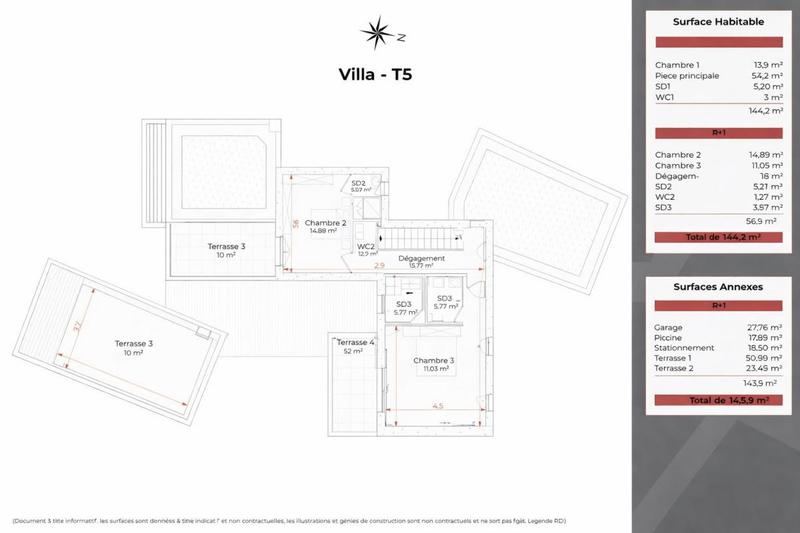 Maison - 144 m² - 5 pièces