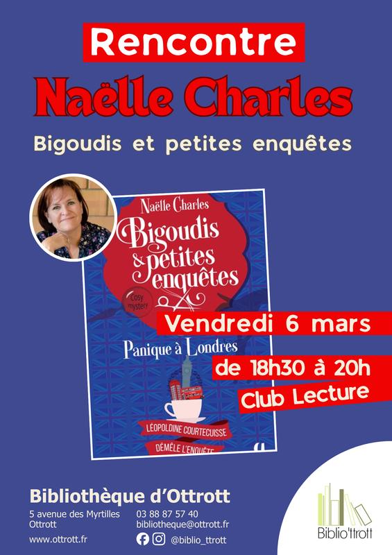 Club Lecture - Rencontre Naëlle Charles, Autrice de la série Bigoudis et Petites Enquêtes