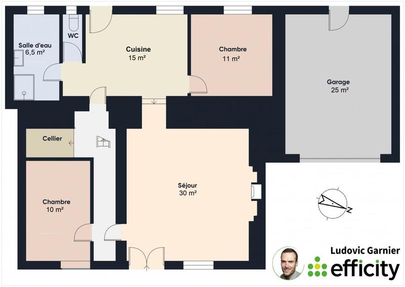 Maison - 80 m² - 3 pièces