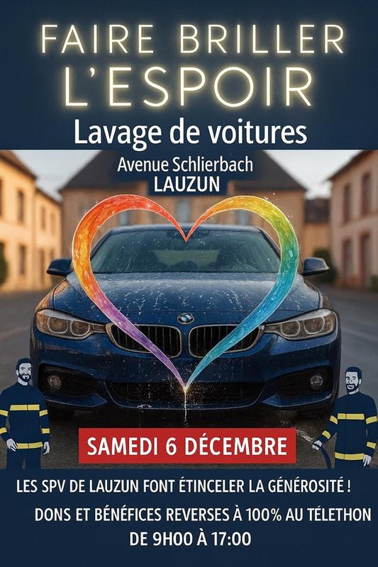 Nettoyage de véhicules au profit du Téléthon